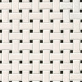 White and Black, Basketweave Mosaic - Porcelain Tile