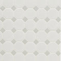 Matte White and Gray, Octagon Mosaic - Porcelain Tile