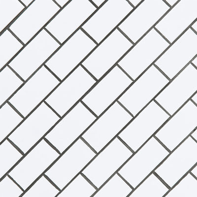 Glossy White, 2" x 4" | Porcelain Tile by MSI | SMOT-PT-RETBIA-2X4G