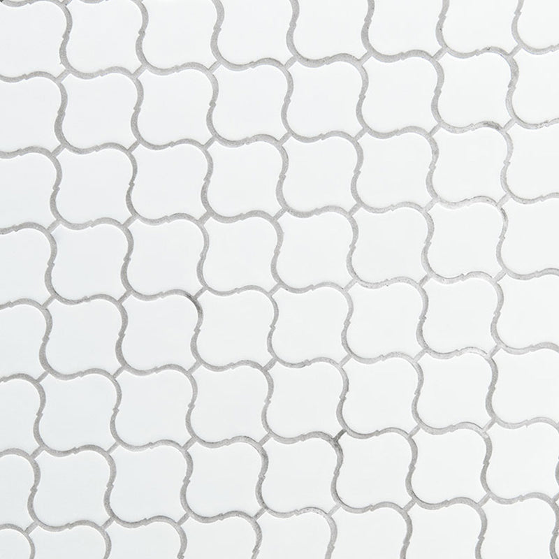 White Arabesque | Porcelain Tile by MSI | SMOT-PT-RETBIA-ARABESQUE