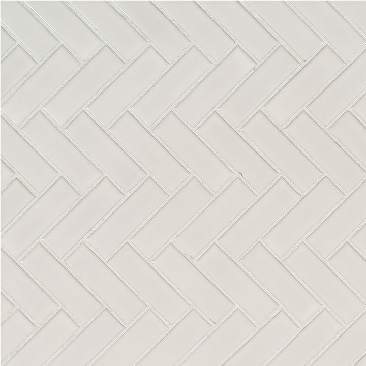 White, Herringbone Mosaic | Porcelain Tile | SMOT-PT-RETBIA-HB