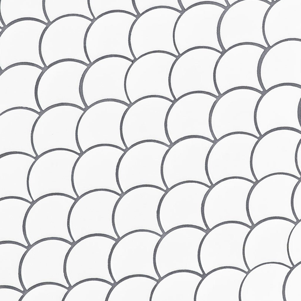 White, Fish Scale Mosaic | Porcelain Tile | SMOT-PT-RETBIA-SCALOP