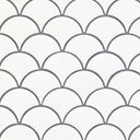 White, Fish Scale Mosaic - Porcelain Tile