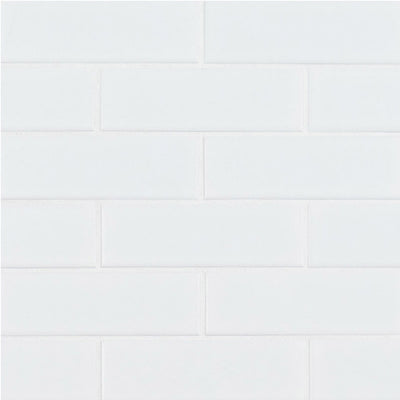 Matte White Brick, 2" x 6" Porcelain Tile | SMOT-PT-RETBIA-2X4M 