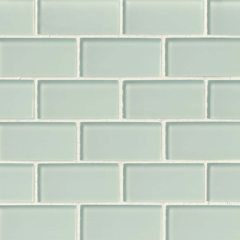 Arctic Ice Subway, 2" x 4" Glass Tile | Kitchen and Bath Tile by MSI