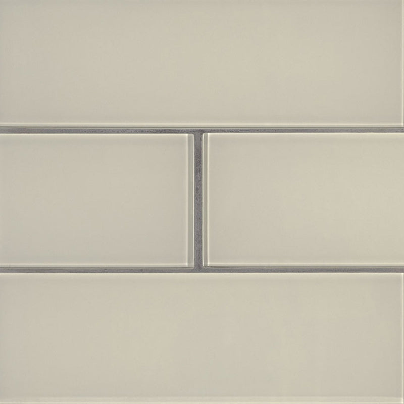 Snowcap White, 4" x 12" - Glass Tile