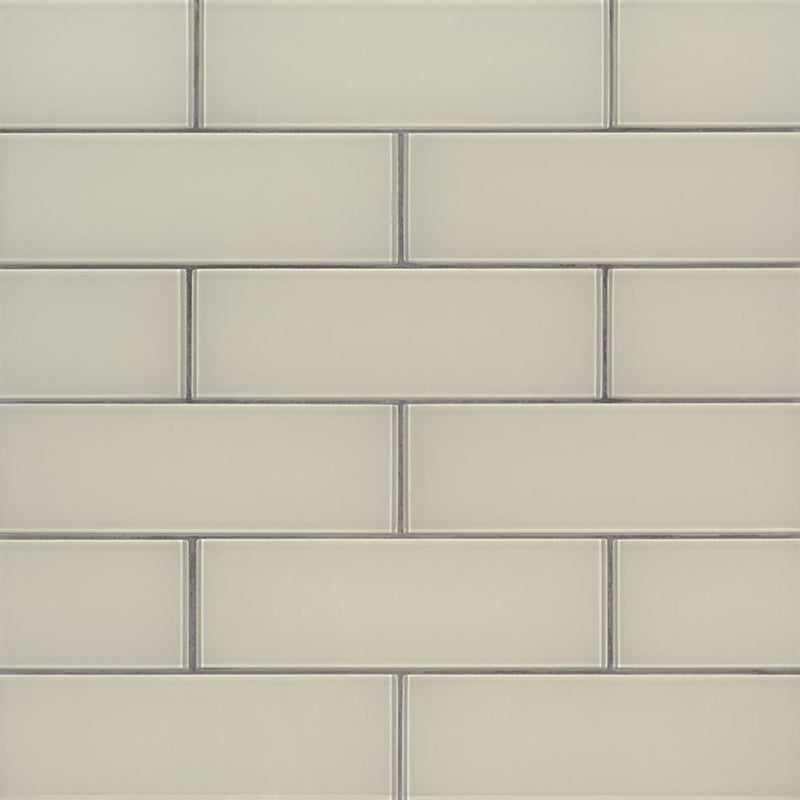 Snowcap White, 4" x 12" - Glass Tile