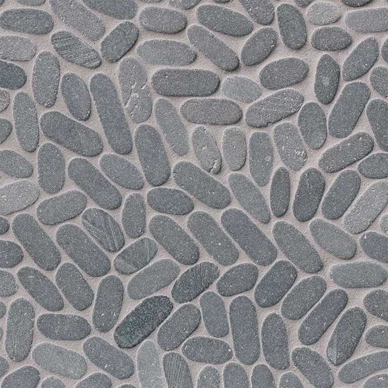 Sliced Coal, Pebble Tile | Natural Stone Tile by MSI | SMOT-PEB-COAL