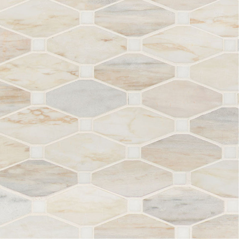 Agora Elongated Oval Stone Tile | Stone Kitchen and Bath Tile by MSI