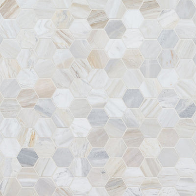 Athena Gold, Hexagon Mosaic | Marble Kitchen and Bath Tile by MSI