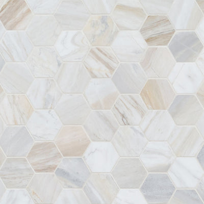 Athena Gold, Hexagon Mosaic | Marble Kitchen and Bath Tile by MSI