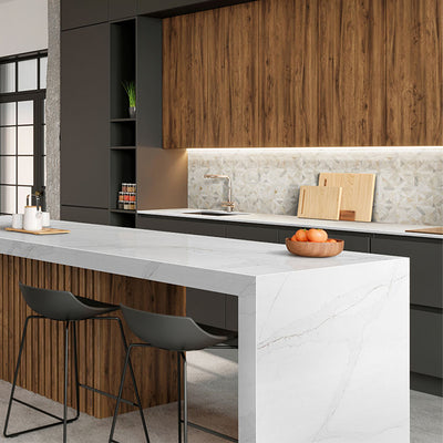 Athena Gold Geometrica, Stone Tile | Marble Kitchen & Bath Tile by MSI
