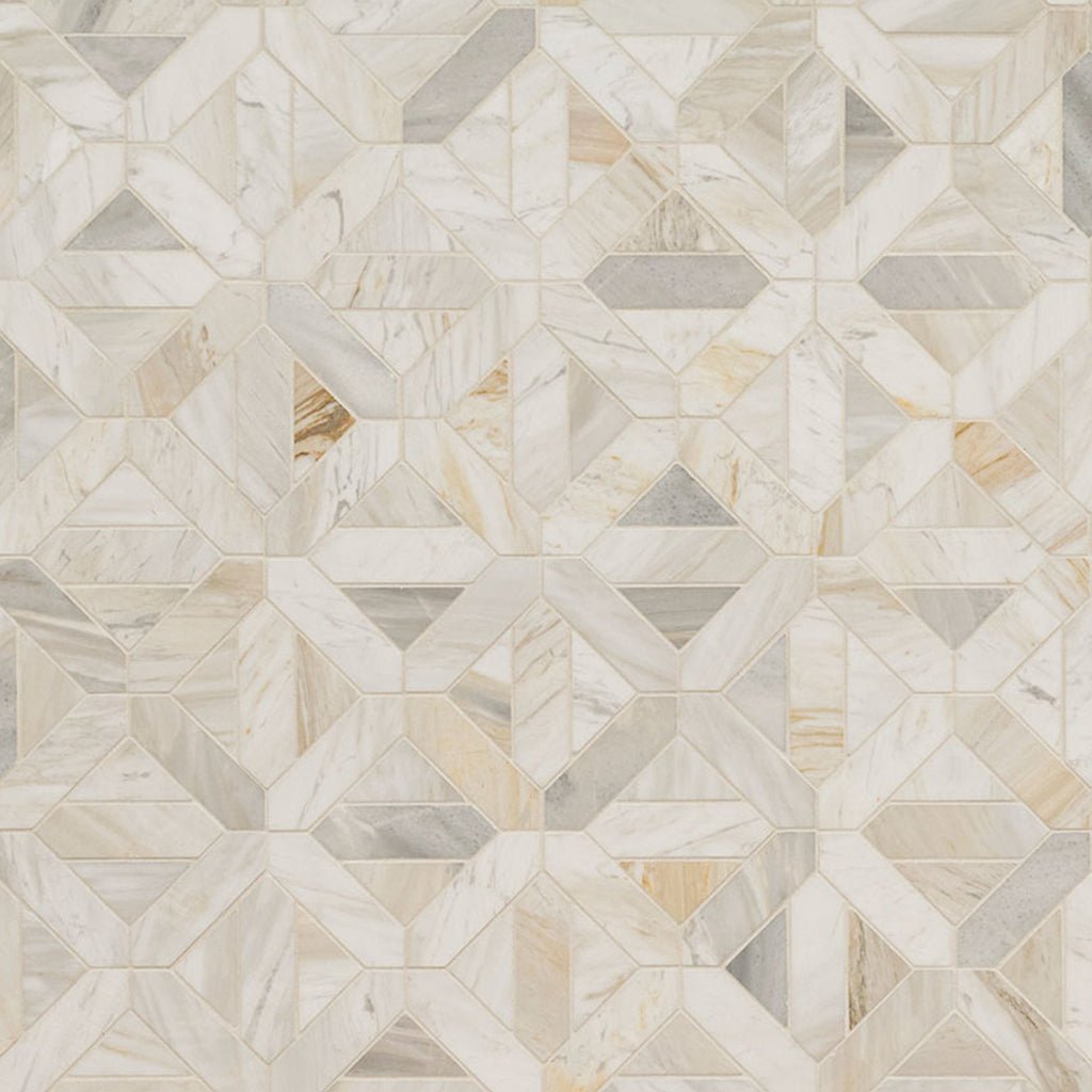 Athena Gold Geometrica, Stone Tile | Marble Kitchen & Bath Tile by MSI