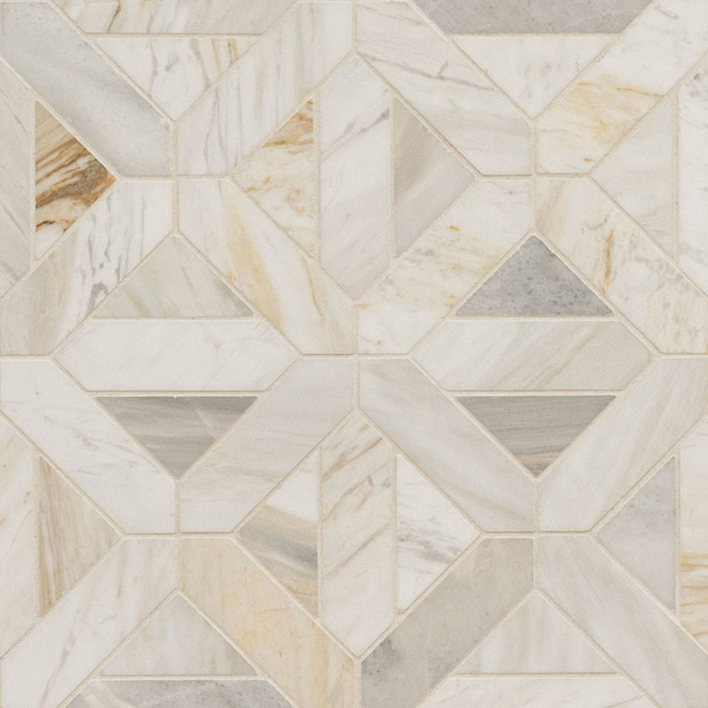 Athena Gold Geometrica, Stone Tile | Marble Kitchen & Bath Tile by MSI