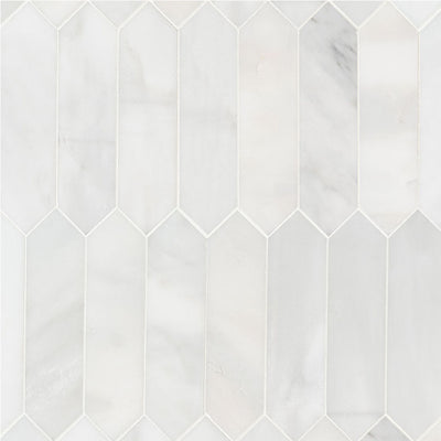 Carrara Marble Picket Stone Tile | Kitchen and Bath Tile by MSI