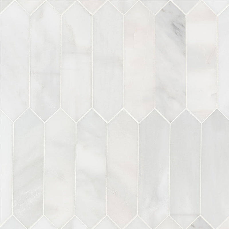 Carrara Marble Picket Stone Tile | Kitchen and Bath Tile by MSI