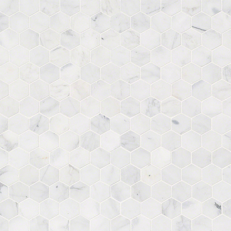 Calacatta Cressa, Hexagon Mosaic - Stone Tile