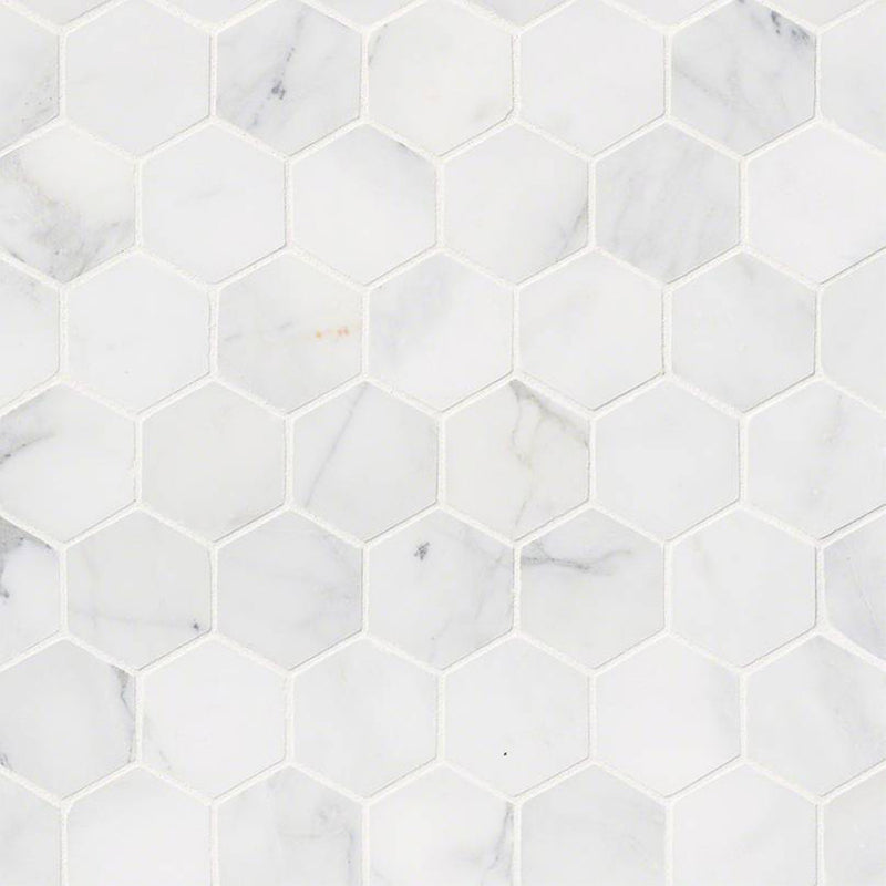 Calacatta Cressa, Hexagon Mosaic - Stone Tile