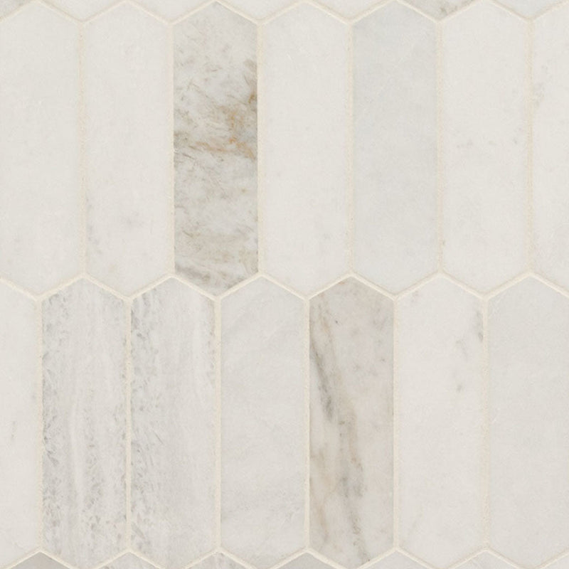 Picket Rustic Tile Venato White Picket Stone Tile | Kitchen and Bath Tile by MSI – AquaBlu ...