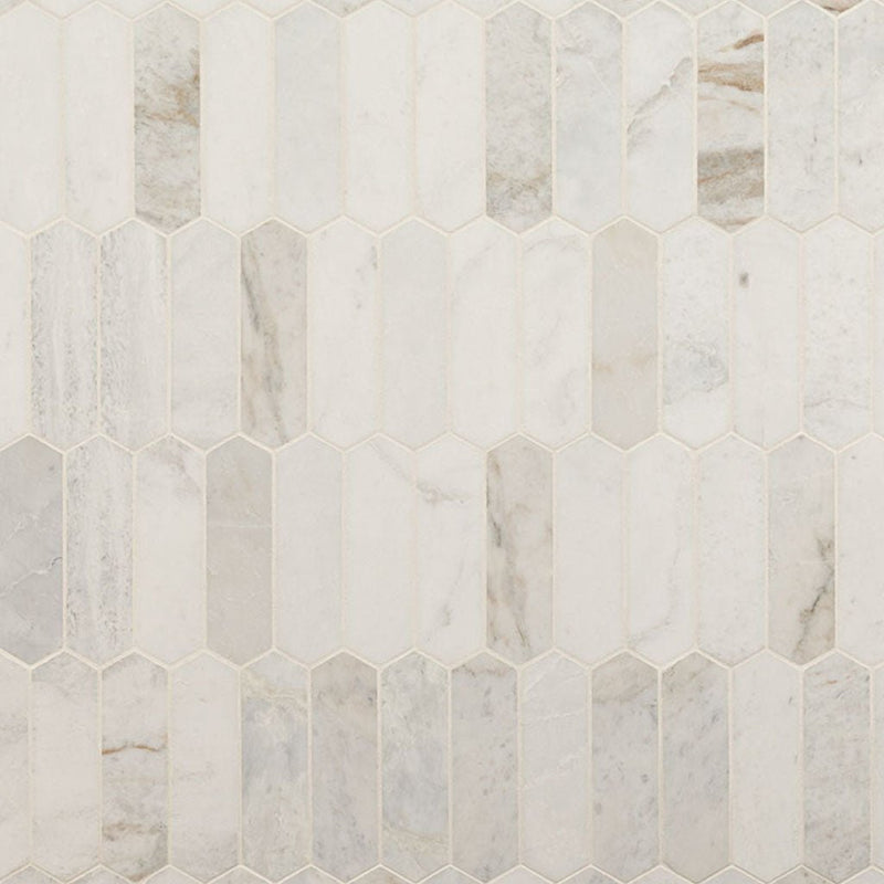 Picket Rustic Tile Venato White Picket Stone Tile | Kitchen and Bath Tile by MSI – AquaBlu ...
