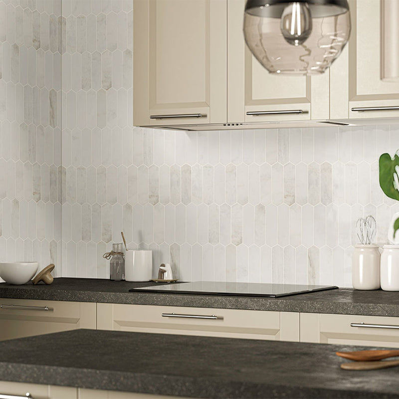 Venato White Picket Stone Tile | Kitchen and Bath Tile by MSI