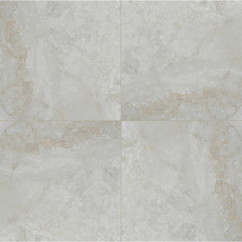 Argento Travertino, 24" x 24" | 2CM Porcelain Pool Paver by MSI