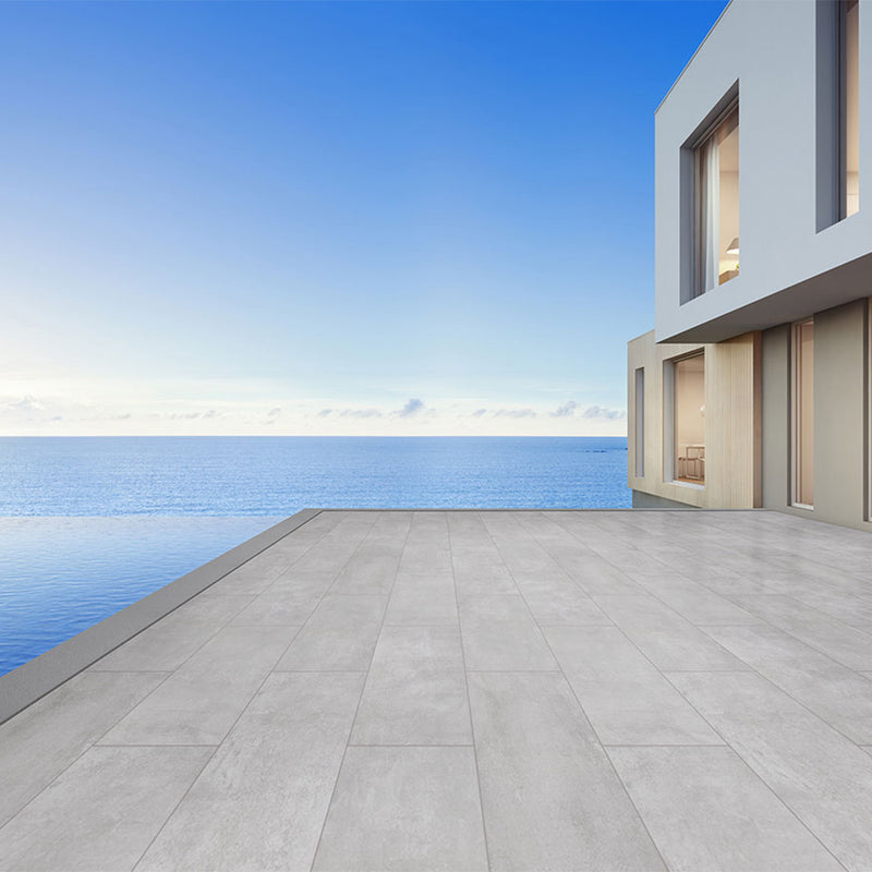 Beton Grey, 24" x 24" | 2CM Porcelain Paver by MSI | LPAVNBETGRE2424