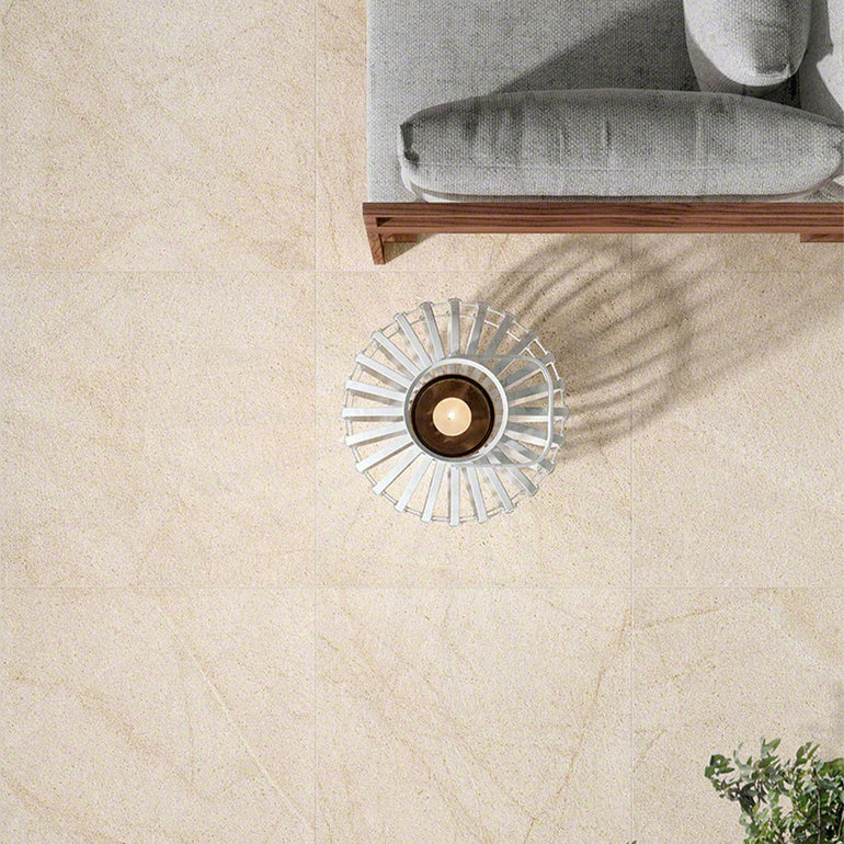 Living Style Cream, 24" x 24" | 2CM Porcelain Pavers by MSI 
