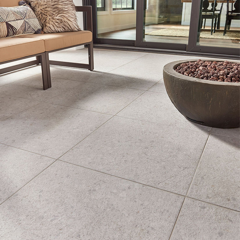 Terrazo Glacier, 24" x 24" | 2CM Porcelain Pool Paver by MSI