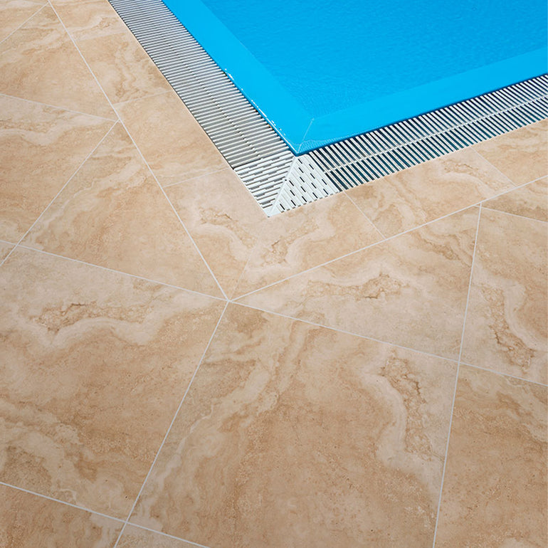 Tierra Beige, 24" x 24" | 2CM Porcelain Pool Paver by MSI