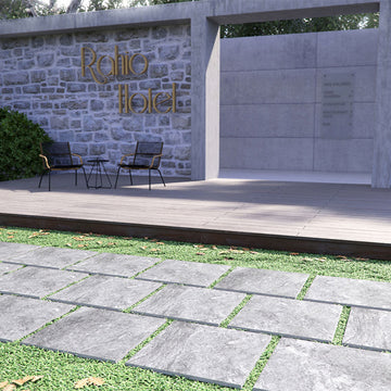 Vulkon Grey, 24" x 24" | 2CM Porcelain Pool Paver by MSI