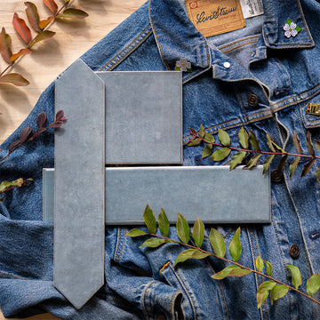 Renzo Denim, 5" x 5" | Ceramic Tile for Kitchens and Bathrooms
