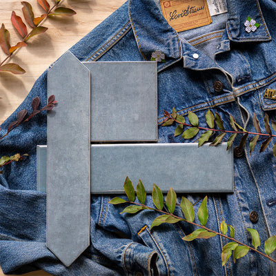 Renzo Denim, 5" x 5" | Ceramic Tile for Kitchens and Bathrooms