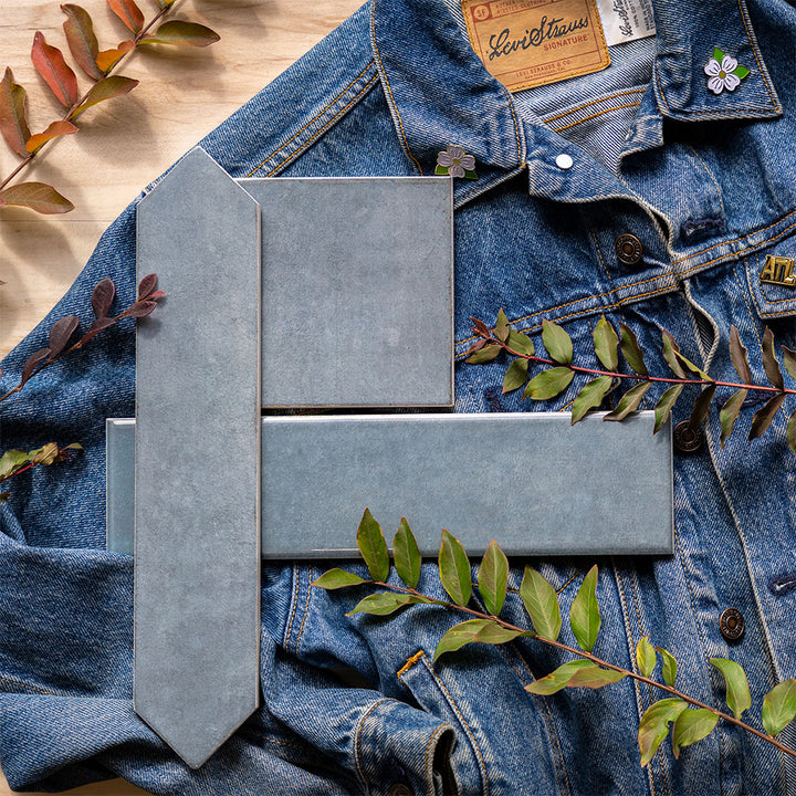 Renzo Denim, 5" x 5" | Ceramic Tile for Kitchens and Bathrooms