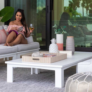 Ledge Lounger Mainstay Square Coffee Table | Patio Side Table