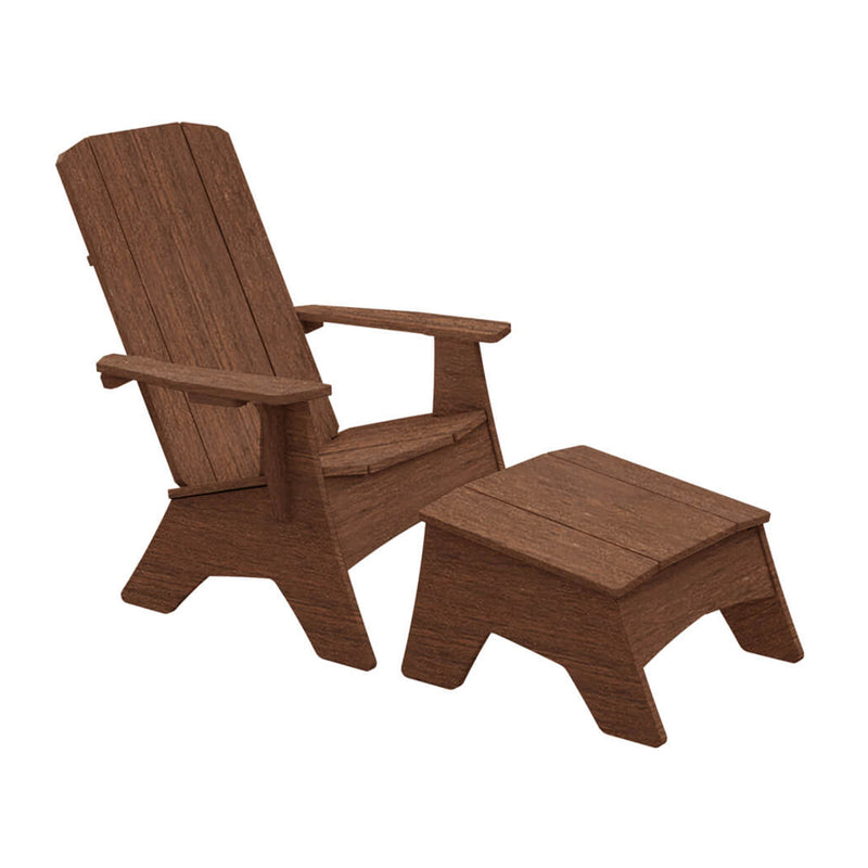 Mainstay Harvest Adirondack Fit Chair with Harvest Ottoman
