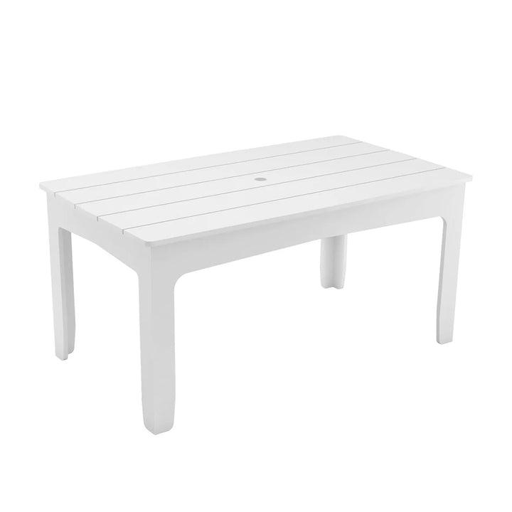 Ledge Lounger Mainstay Rectangular Dining Table | Patio Dining Set - White