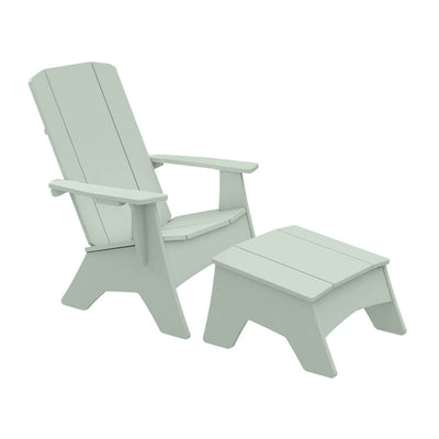 Mainstay Sage Green Adirondack Fit Chair with Sage Green Ottoman