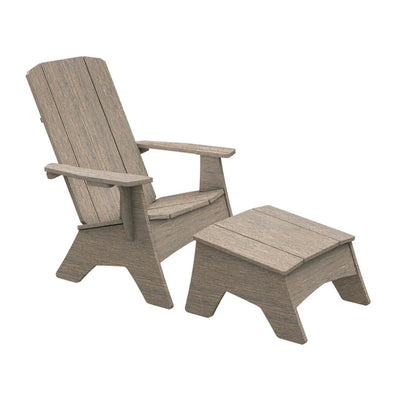 Mainstay Wheat Adirondack Regular Chair with Wheat Ottoman