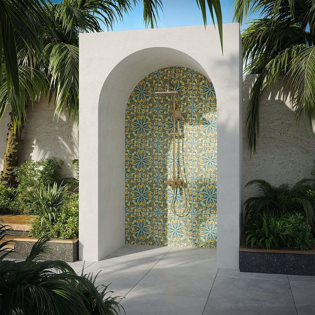 Maioliche 1, 6" x 6" Porcelain Pool Tile | CVLMAIOLICHE1 | Aquatica