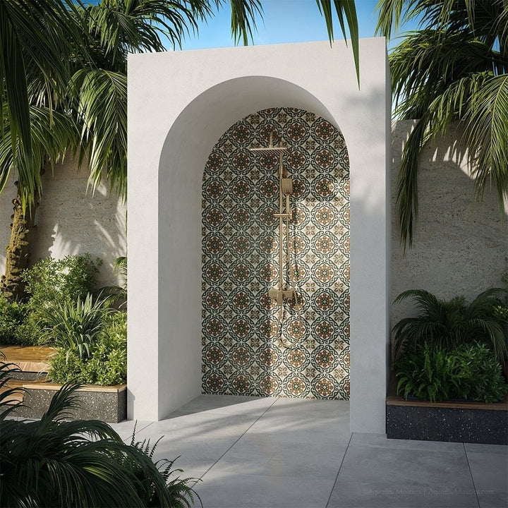 Maioliche 11, 6" x 6" Porcelain Pool Tile | CVLMAIOLICHE11 | Aquatica