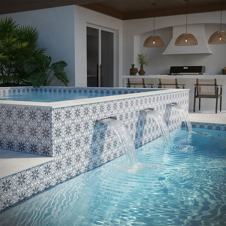 Maioliche 12, 6" x 6" Porcelain Pool Tile | CVLMAIOLICHE12 | Aquatica