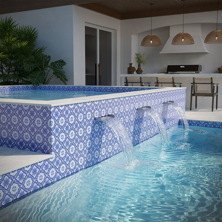 Maioliche 18, 6" x 6" Porcelain Pool Tile | CVLMAIOLICHE18 | Aquatica