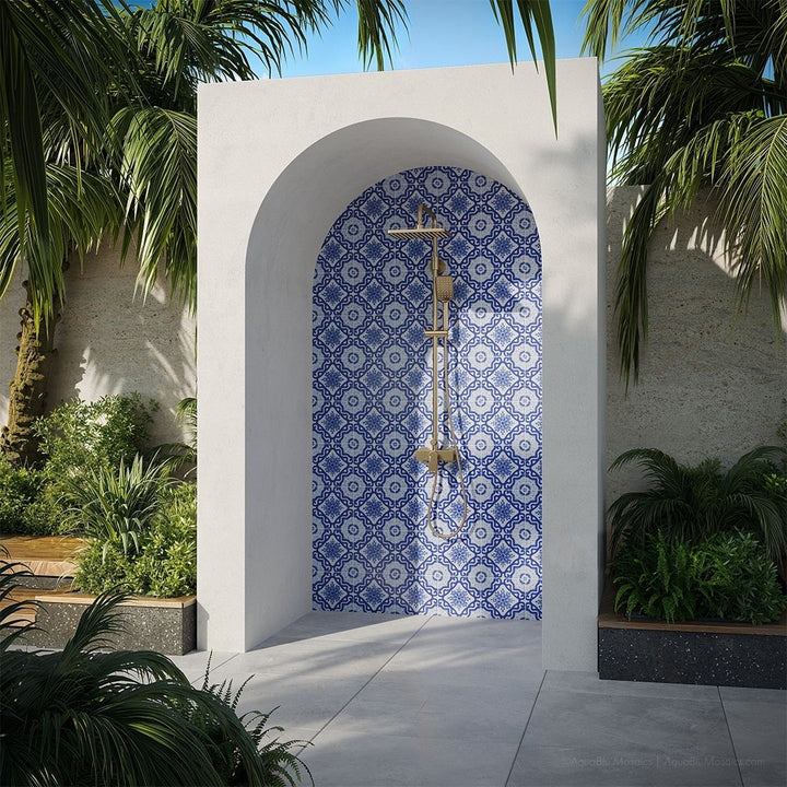 Maioliche 18, 6" x 6" Porcelain Pool Tile | CVLMAIOLICHE18 | Aquatica