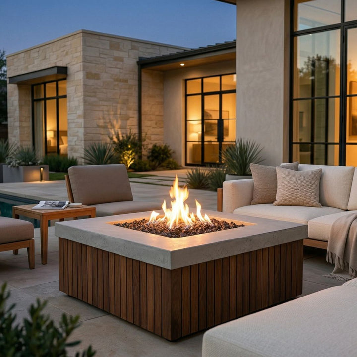 Manchester Fire Table | Outdoor Gas Fire Pit by Prism Hardscapes