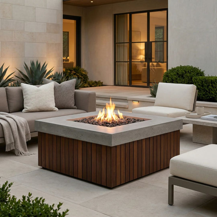 Manchester Fire Table | Outdoor Gas Fire Pit by Prism Hardscapes
