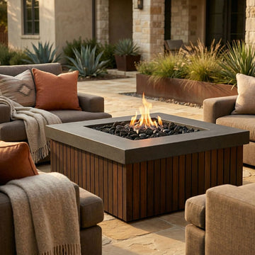 Manchester Fire Table | Outdoor Gas Fire Pit by Prism Hardscapes