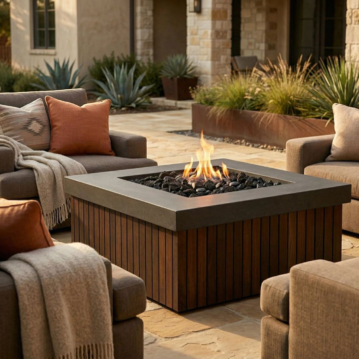 Manchester Fire Table | Outdoor Gas Fire Pit by Prism Hardscapes