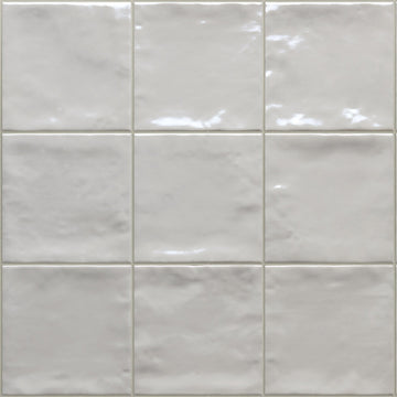 Marrakech Total White, 4" x 4" Porcelain Tile | Aquatica Pool Tile