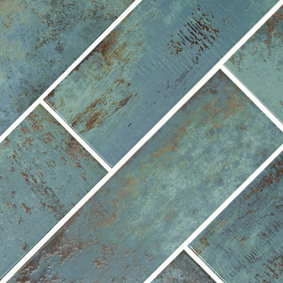 Marza Aqua, 4" x 12" Ceramic Tile | Backsplash & Wall Tile by MSI
